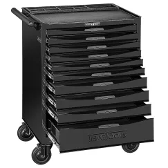 10 Drawer 8 Series Roller Cabinet with Ball Bearing Slides (BLACK)